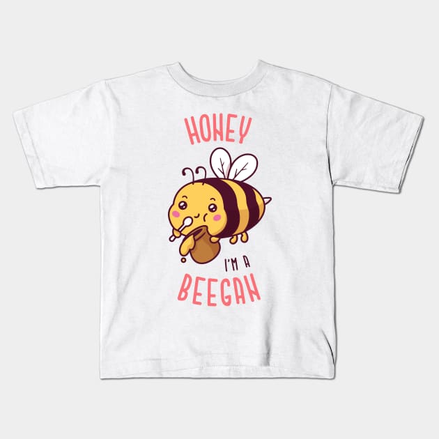 Honey Im a Beegan Kids T-Shirt by zoljo